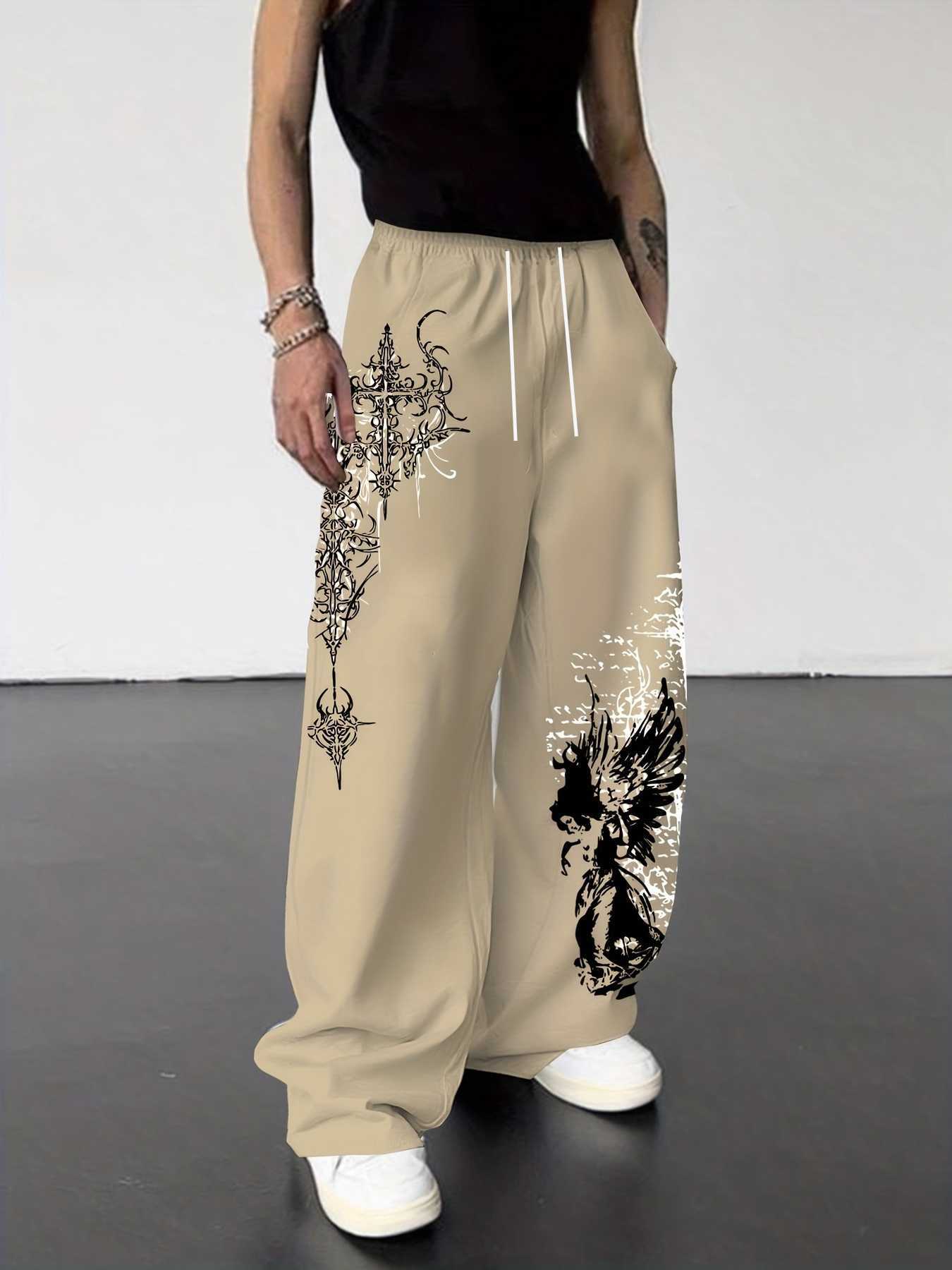 Casual Men's 2026 Sports New Pants Gothic Style Straight Leg New Autumn Collection Plus Size Millennial Trend Hot Sale D260916