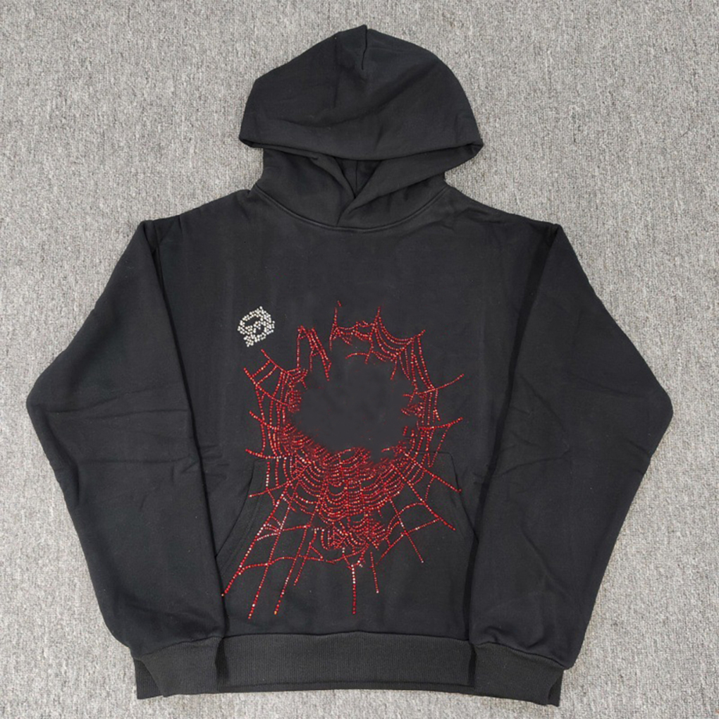 Sp5drrr Hoodie Vintage Puffball Round-Neck Hooded Printed Long-Sleeved Hoodie - Lightweight, Loose-Fitting, Casual Hoodie Deisgner Jumpers Pullover