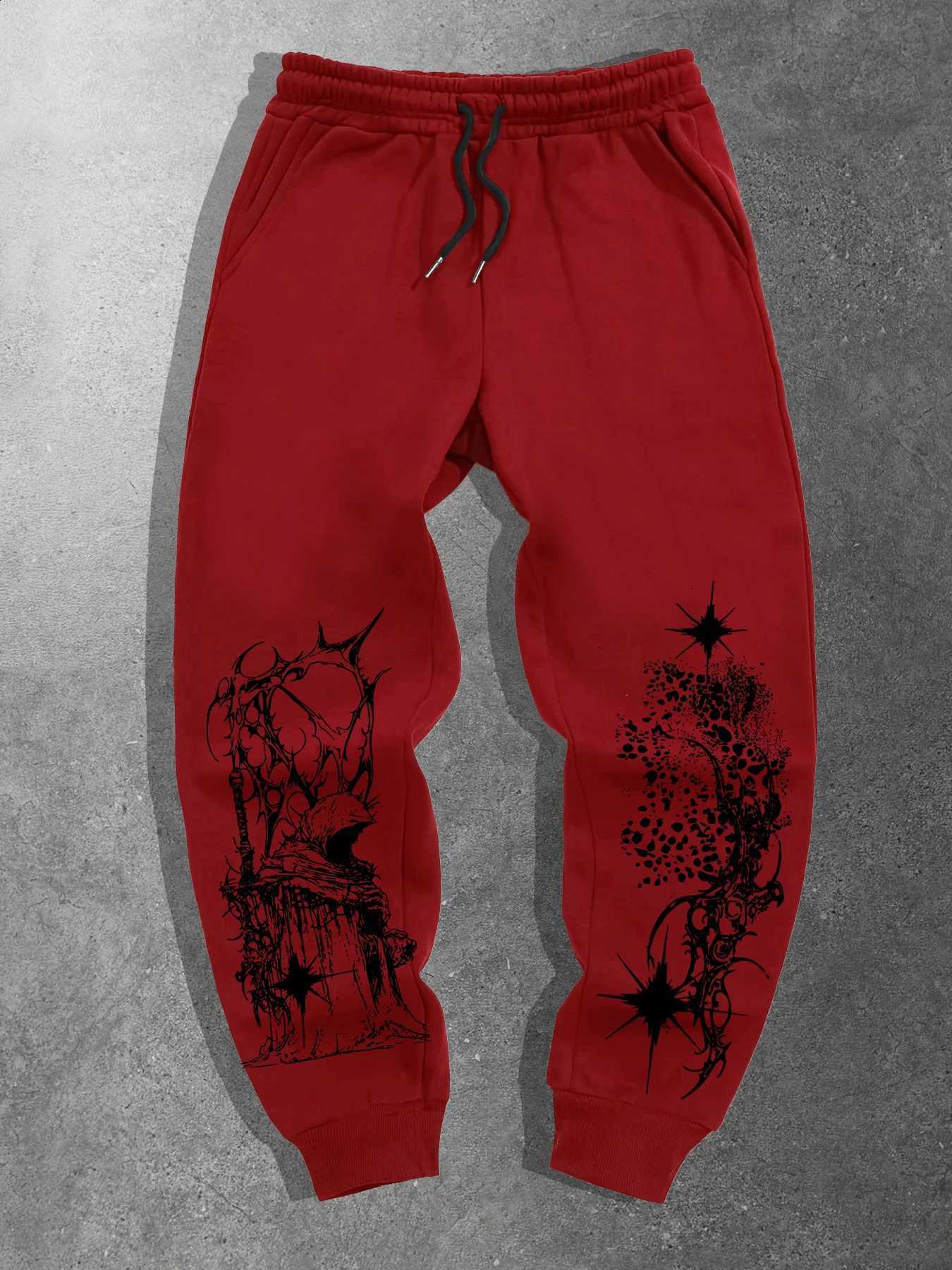 Dark Style Men's Casual Gothic Sports Jogging Pants - Must-Have for Campus Trends D2609161