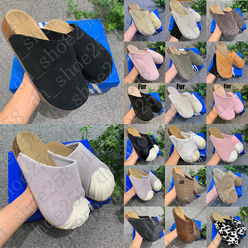 Free Shipping With Box Designer adiMule slides sandals clogs heels slippers claquette fur sliders sandles furry shoes for mens d h gate womens mules