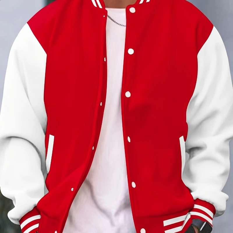 Autumn and Winter Men's Fashion Buttons Versatile Multicolor Women's Streetwear Baseball Jacket 260910