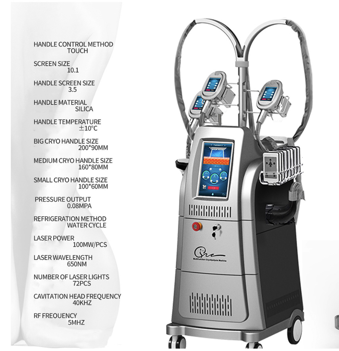 fat reduce 7 in 1 fat 4 cryo handle fat freezing cool cryolipolysis machine Vacuum slimming Lipo laser ultrasonic RF Beauty Machine