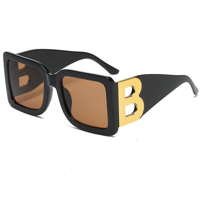 2026 New Fashion Oversized Sunglasses Women Letter B Leg Design Square Luxury Trend Men Retro Big Frame Eyeglasses Oculos De Sol J260916