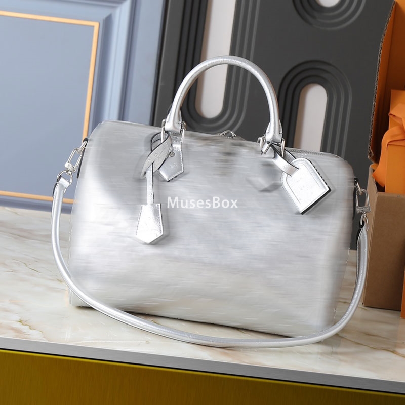 Soft Comfortable Sliver Pillow Bag Designer Purse Boston Style Luxurious Shoulder Crossbody Bag Large Capacity Travel Shopping Totes Fashion Embosse