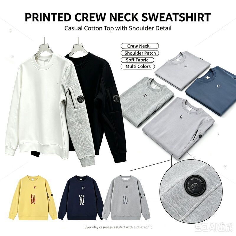 Cp mens Hoodie Designer men hoodies Button Pocket Design Mens Womens Loose Casual Crew Neck Zipper Sweatshirt Men Sweatshirts M/XXL tees tops