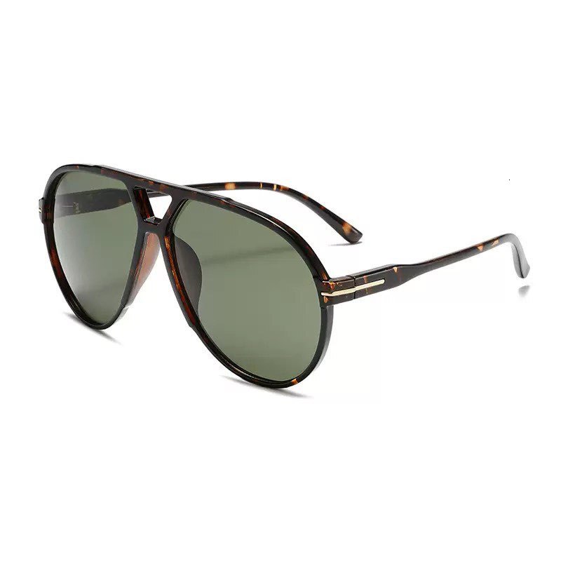 Retro Oversized Pilot Women Fashion Luxury Big Frame One Piece Gradient Green Sunglasses Round Classic Thick Shades J260916