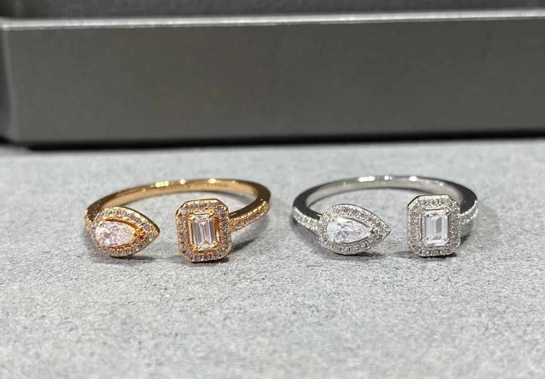 Band Top Rings Gold Diamond Jewelry Ring Sliding Diamonds Hollow Round Charm Jewelry Wedding For Women Men With Box Idea Anniversary Engagement Gift