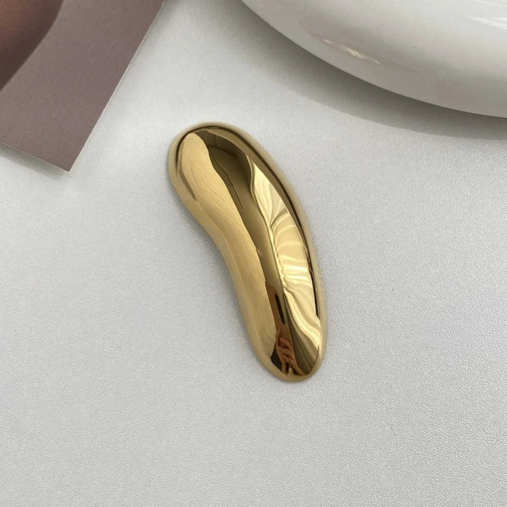 Brooches Stainless Steel Pod for Women Simple Vintage Irregular Oval Brooch Pin Trendy Casual Versatile Clothing Accessories New J260915