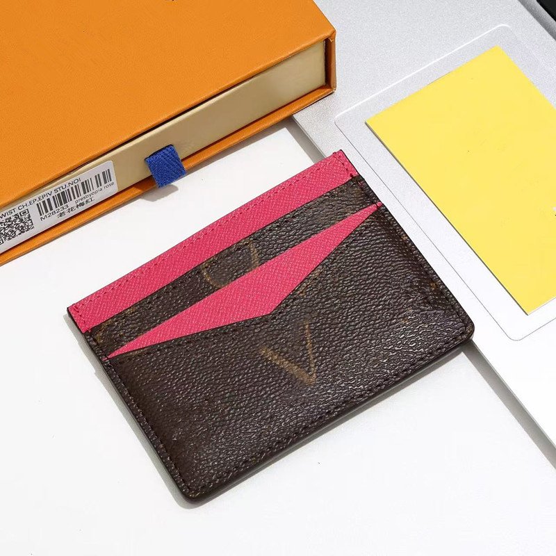Designer Card Holder Canvas Cow Leather Bag Mini Wallet Luxury Coin Purse Men and Women Wallet Card Holders Credit Luxurys designers Wholesale Small