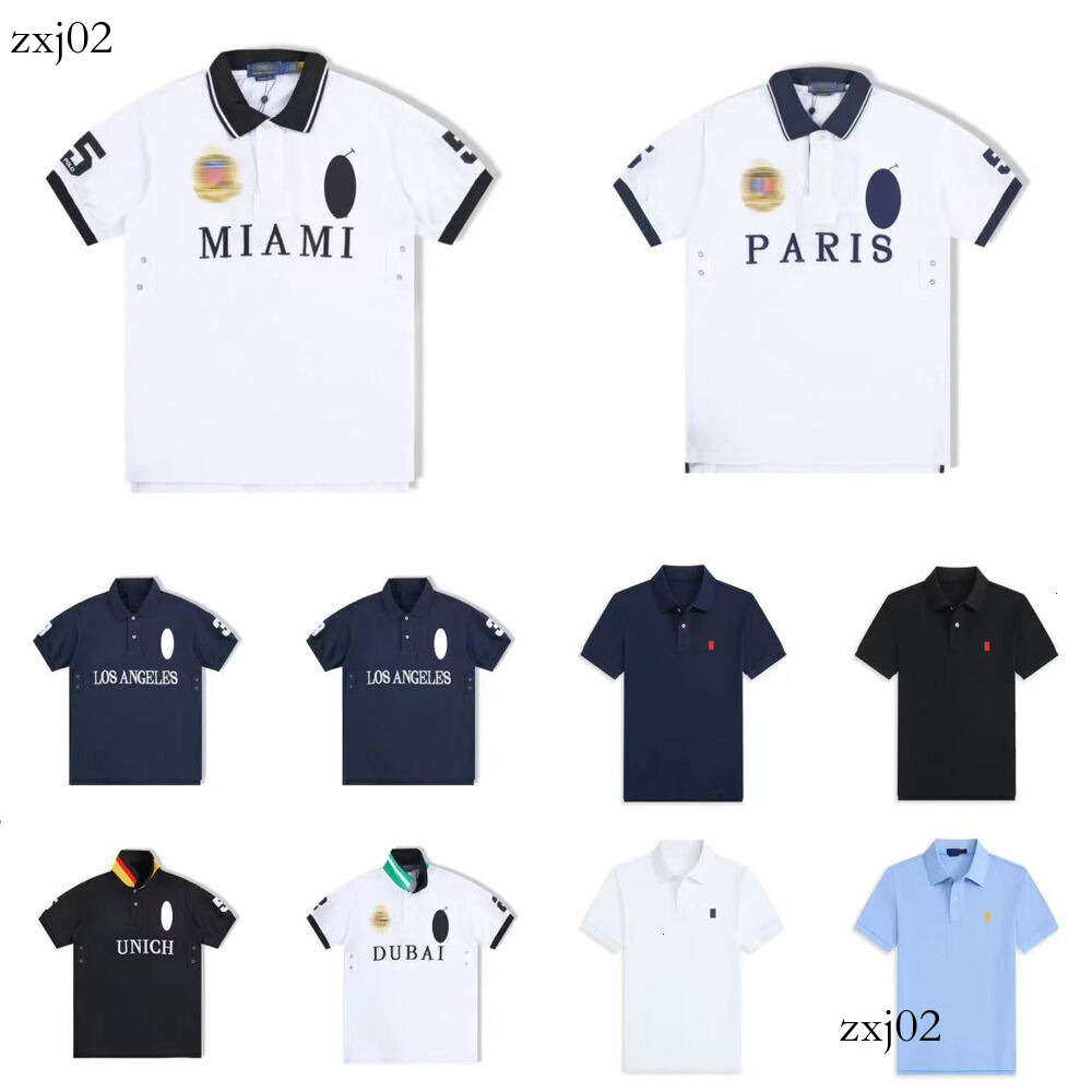 Ralfs Laure T Shirt Men Designer Polo T Shirt Horse Embroidery Mens Womens Fashion Casual Polo Shirt Summer Business Shirt Round Neck Unisex Polo T