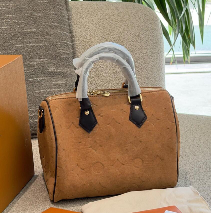 Luxury winter Suede tote bags Designer speedyss travel handbag Shoulder boston bag All in bb crossbody bucket purse IVY Chain pouch evening wallet s