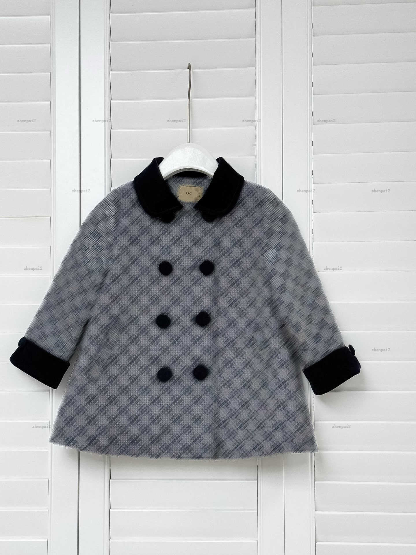 Luxury Girls dress Composite design kids dress Double-breasted design girls dresses autumn baby clothes Long sleeves baby skirt A209X06N052