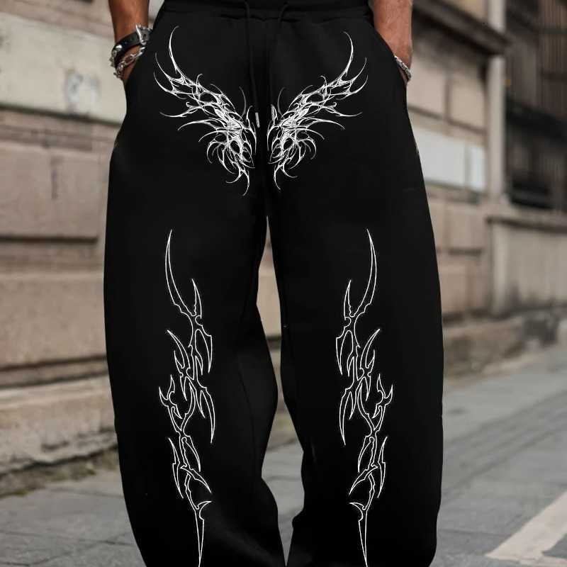 with Men's Sports Unique Pants Gothic Style Pattern Regular Casual Jogging Pants Classic Versatile Sports Pants D260916