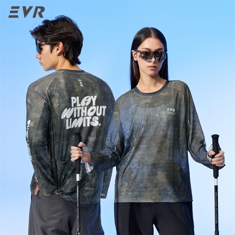 EVR Cycling Jersey Summer Casual Cycling Tops For Men and Women Long-sleeved T-shirt Quick-drying Road Bicycle Loose Cycling Top 260915