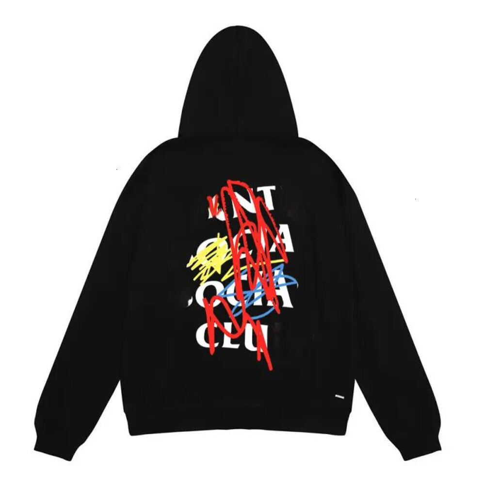 Anti Soccial Hoodie Clubs Sweatshirt Designer Clothes Men Woman Tracksuit Hood Pullover Hip Hop Retro Graffiti Slogan Graphic Hoodies Antisocial Hoo