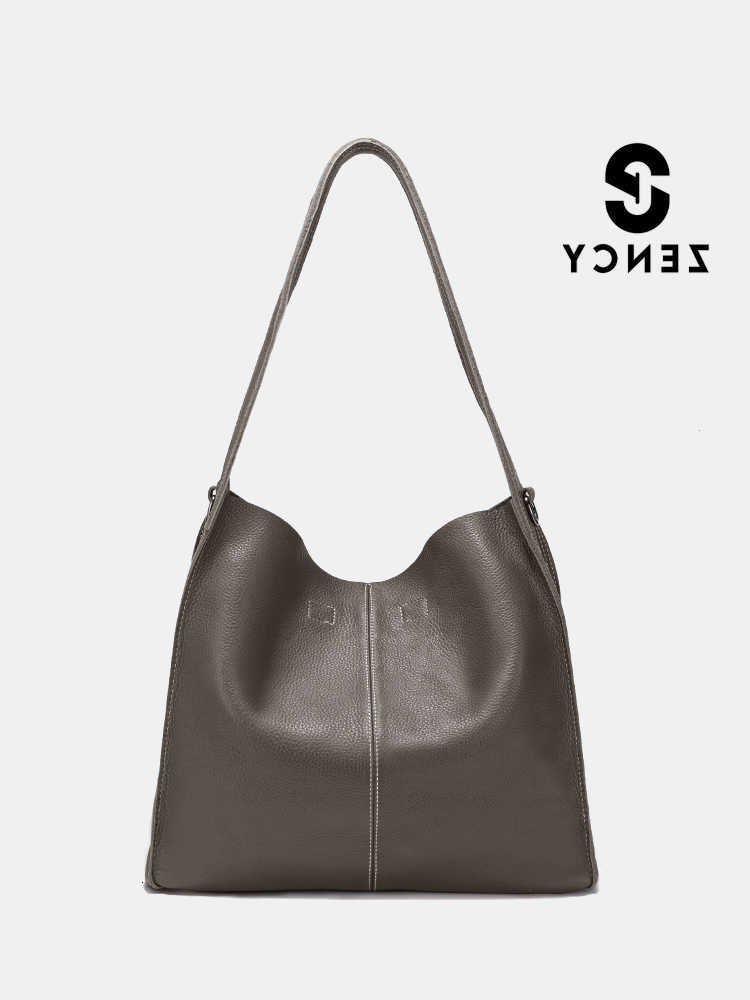 Soft Zency 100% Genuine Leather Hobo Shoulder Bag Women's Handbags Crossbody Bag Designer Underarm Bags Natural Cow Leather Bags H260916