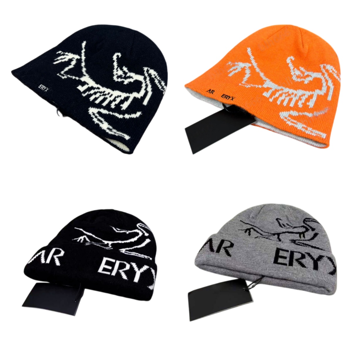 Luxury arc beanie men women winter hat designer skull cap sport casual classical bird fashion black grey bonnet daily life muts Fashionable Om025