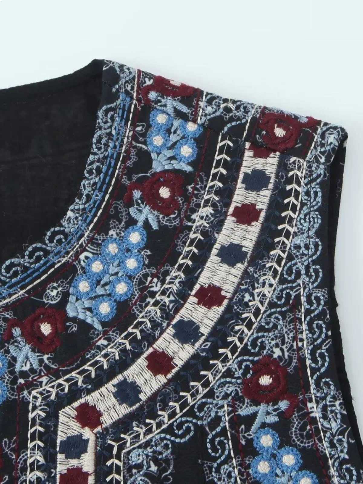 Embroidery Retro Ethnic Sle Heavy ort Cardigan Women's Floral Lace Vaion Vest Commute Sle round Ne Regular ThinW260915