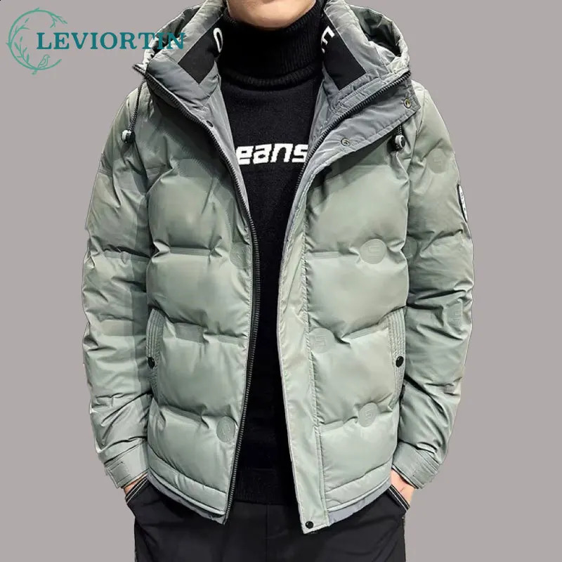 Men's Down Jacket Winter Thickened Warm And Cold Proof Outwear Top Casual White Duck Down Hoodie Coats For Men 260916