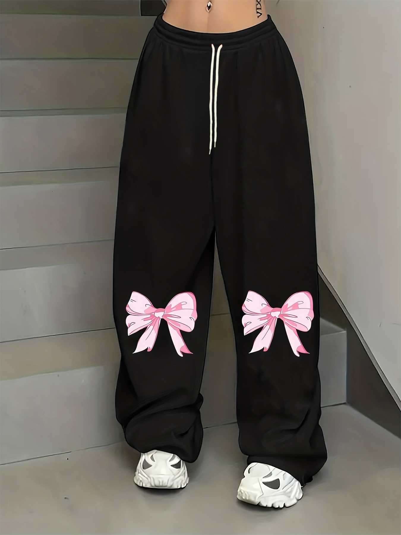 Pink Style Summer Butterfly New Print Casual Versatile Street Fashion Loose Men's Women's And Pants D260916