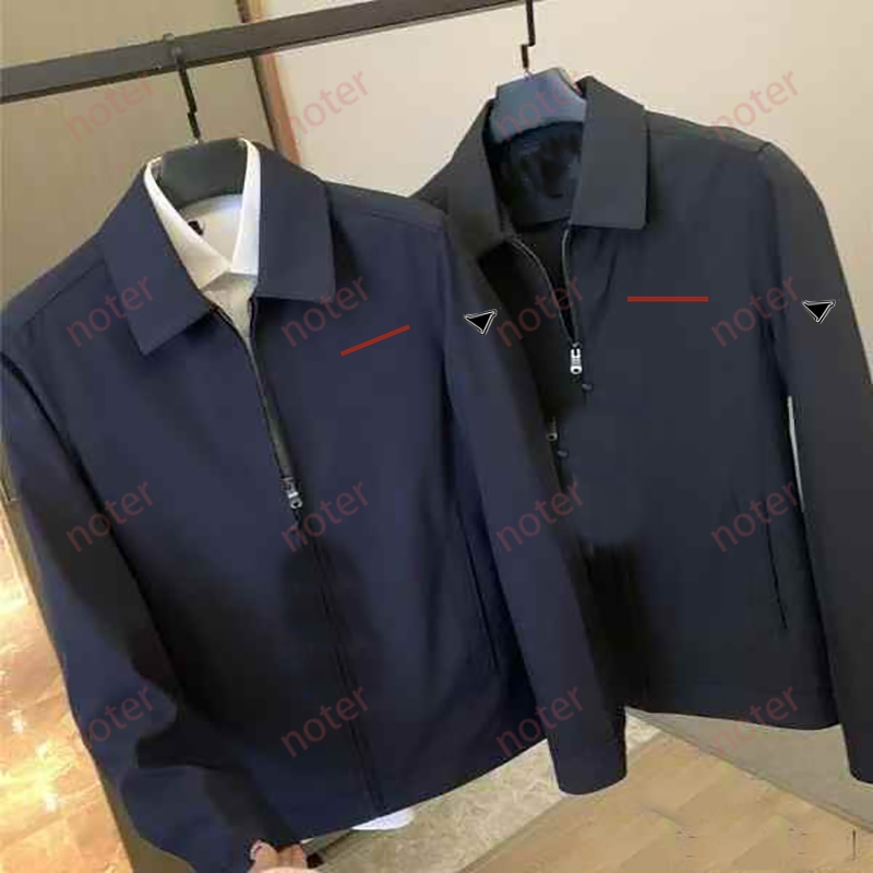 Designer Men Jacket triangles windbreaker hoodie varsity jacket mens gentleman 2 Labels spring autumn turnover collar slim fit business work formal