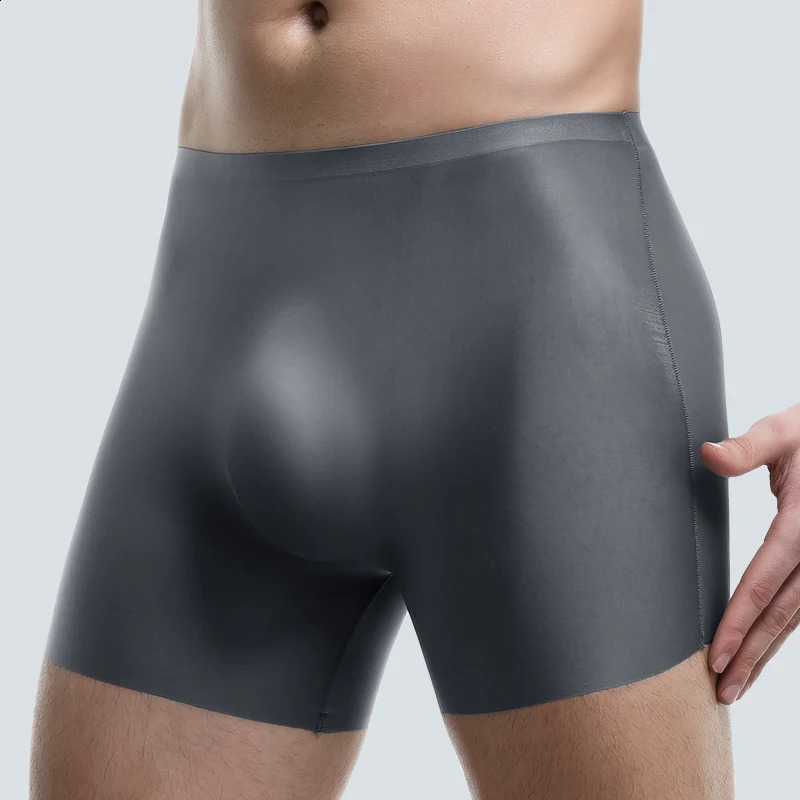 1pc Men's Underwear Sexy Men's 3D Stamping Ice Silk Boxers Thin Boxers Lengthened Sports Summer Short Shorts Head 260915