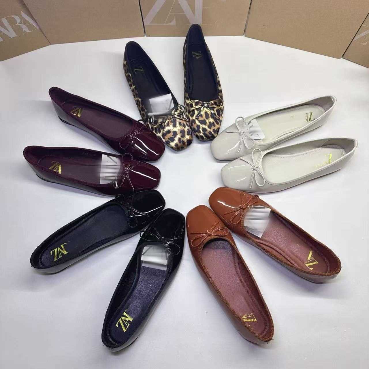 Za's new autumn collection of large-size sweet bowknot shoes is fashionable casual and versatile women's footwear Q260916