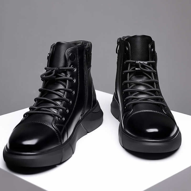 Leather Hiking Shoes Handmade Classic Lace Up Walking Botas Wear-resistant Casual Ankle Boots Street Style Male Motocross Boot D260916