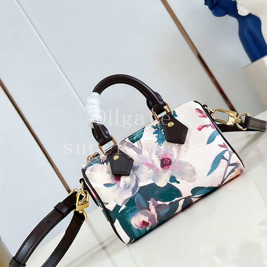 Nano Speedyy Handbag 16CM Luxury Mini Designer Bag Shoulder Crossbody Bag Master Quality Monogram Dune coated canvas Evening Bag With Gift Box LS01E