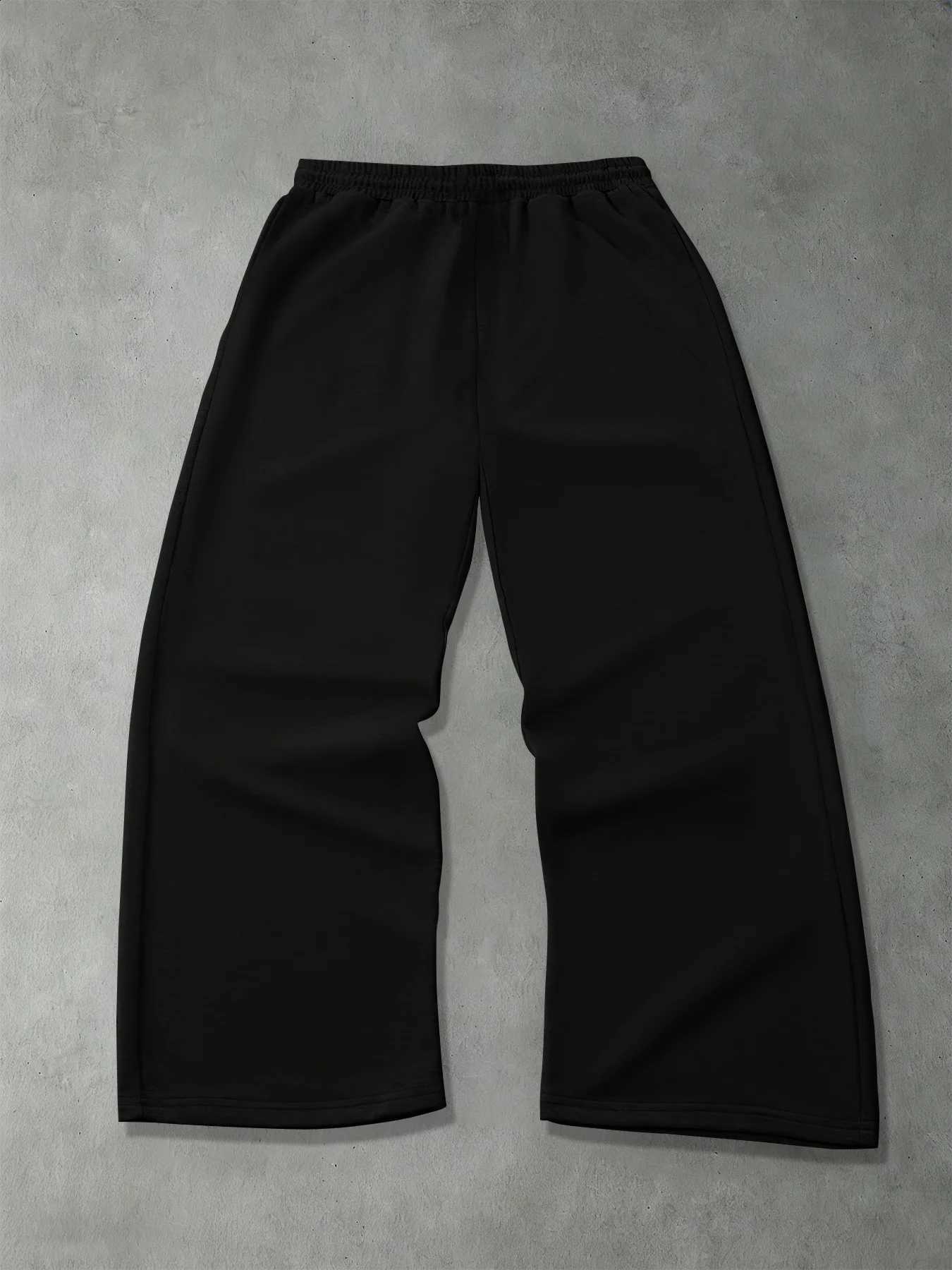 Men's Autumn Letter Print Straight-Leg Sweatpants Casual Stylish and Versatile Suitable for Sports and Daily Wear D2609161