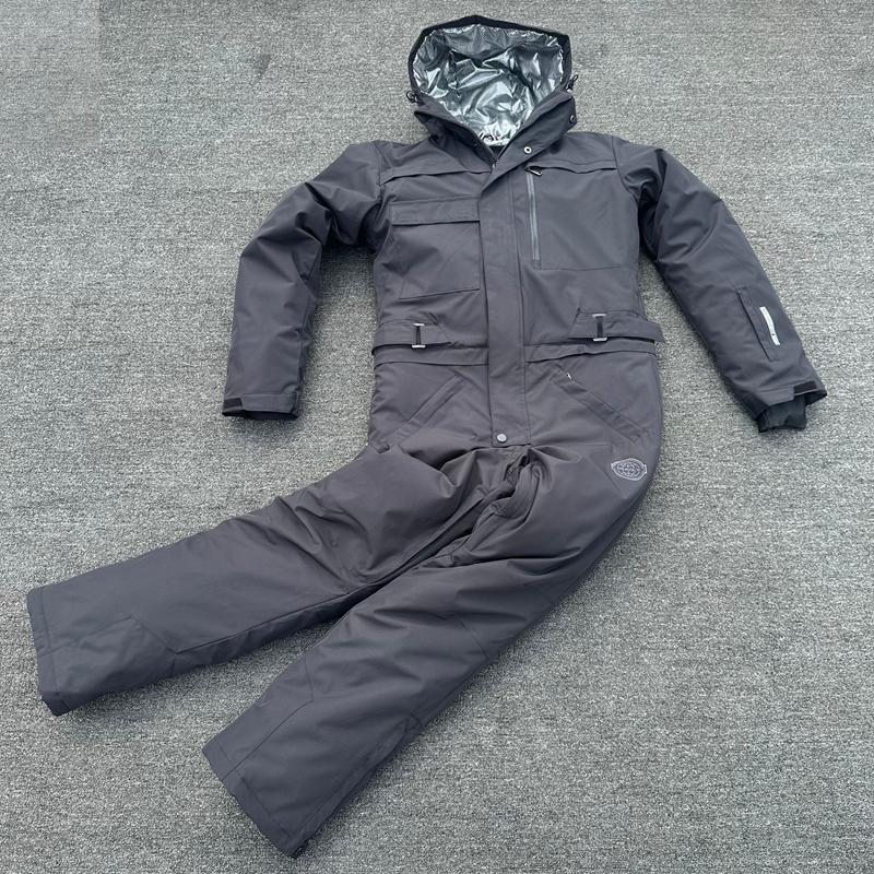 Men's One-Piece Suit Snowboarding Skiing, Padded Thickened, Windproof Waterproof, Men's Ski Jacket And Pants Set For Northeast Snow Countr