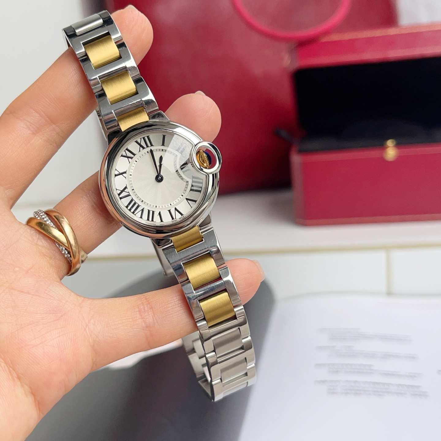 watch designer women 33mm luxury round classic AAA steel spherical design high quality watches gold metal daily outfit Christmas gifts with box