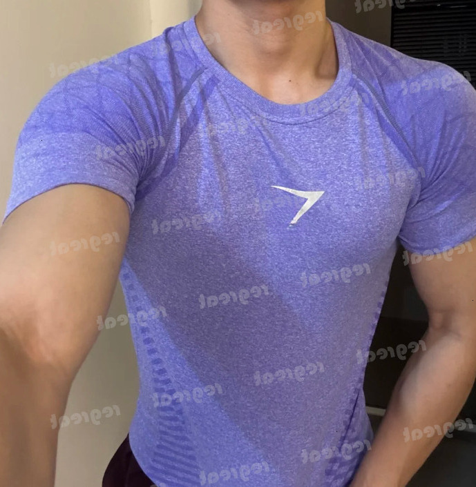GYM set men devant shirt sharkes mens T-Shirts Gym Clothing Men Round Neck GYM sharkes set men Short pants Sports Long-Sleeved Run Fitness Vest Casu