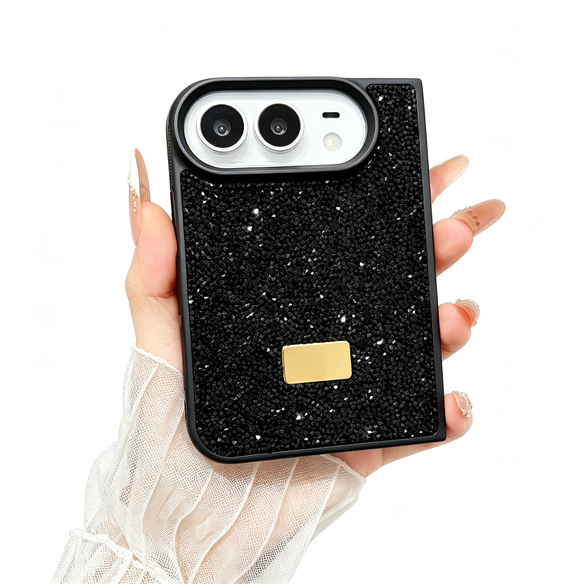 Designer iPhone Duo Case Glitter Diamond Phone Case For iPhone 18 Pro Max 17 Plus 16 15 14 13 12 11 Samsung S26 Ultra s25 s24 s23 Bling Sparkling Rh