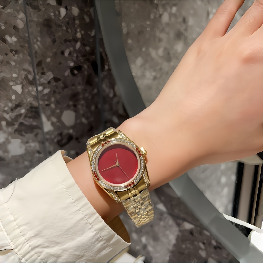 Ladie Watch Fashion Classic Diamond bezel Luxury Designer Ladies Watch 31mm Quartz Battery Movement Stainless Steel Watch Ladies Watch Christmas Gif