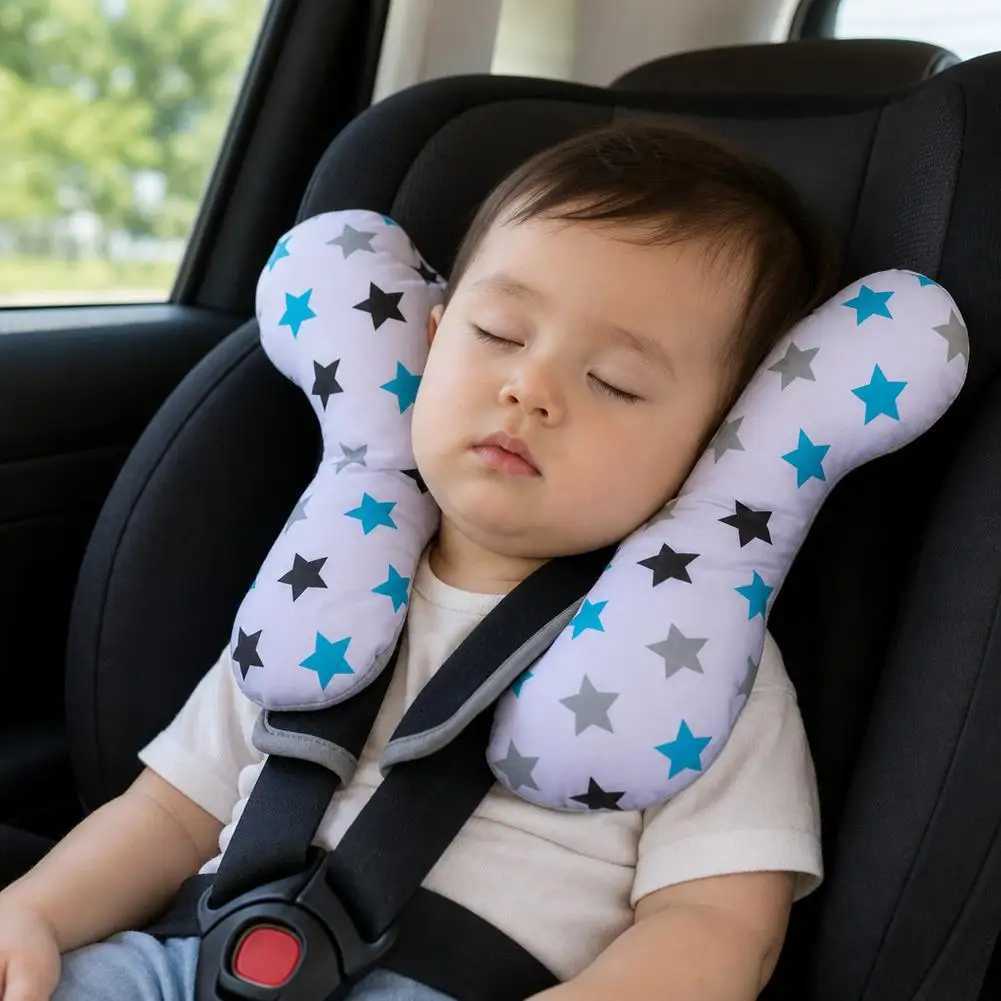 Baby Stroller Pillow Car Seat Sleeping Neck Support Pillow Baby Stroller Cartoon Two-corner Flower Pillow L260915W0BV