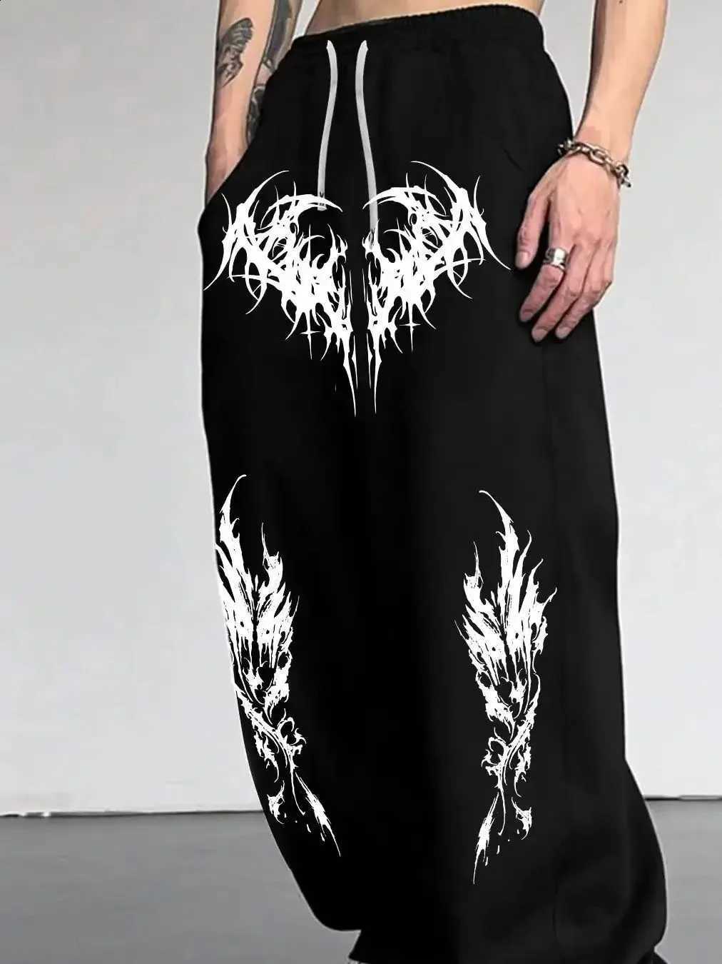 Dark 2026 Fashion New Cool Striped Gothic Style Loose Straight Pants Outdoor Men's and Women's Sports Street Casual Pants D2609161