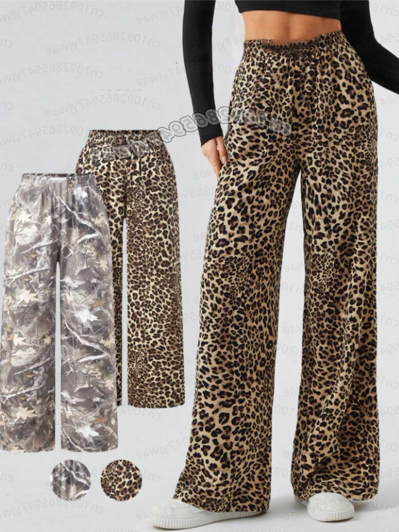 print 2026 leopard Women Camouflage Print Long Pants Women Pajamas Pants Casual Daily Long Pants Men Women Pajamas Trousers D260916