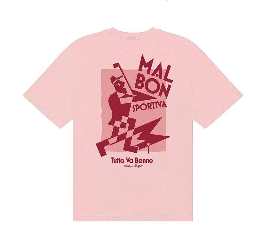 Malboro Shirt Men Designer Summer Luxurys Mens And Womens Loose Fit Tops Man Casual Street Graffiti Round Neck Classical Brand New Design Malborn Go