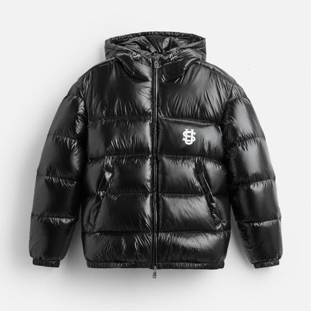Winter Puffer Jacket Men Down Jackets Fur Homme Windbreaker Outerwear Hooded Fourrure US Letter Pattern Winter Hooded Warm Thick Cotton Fabric Cotto