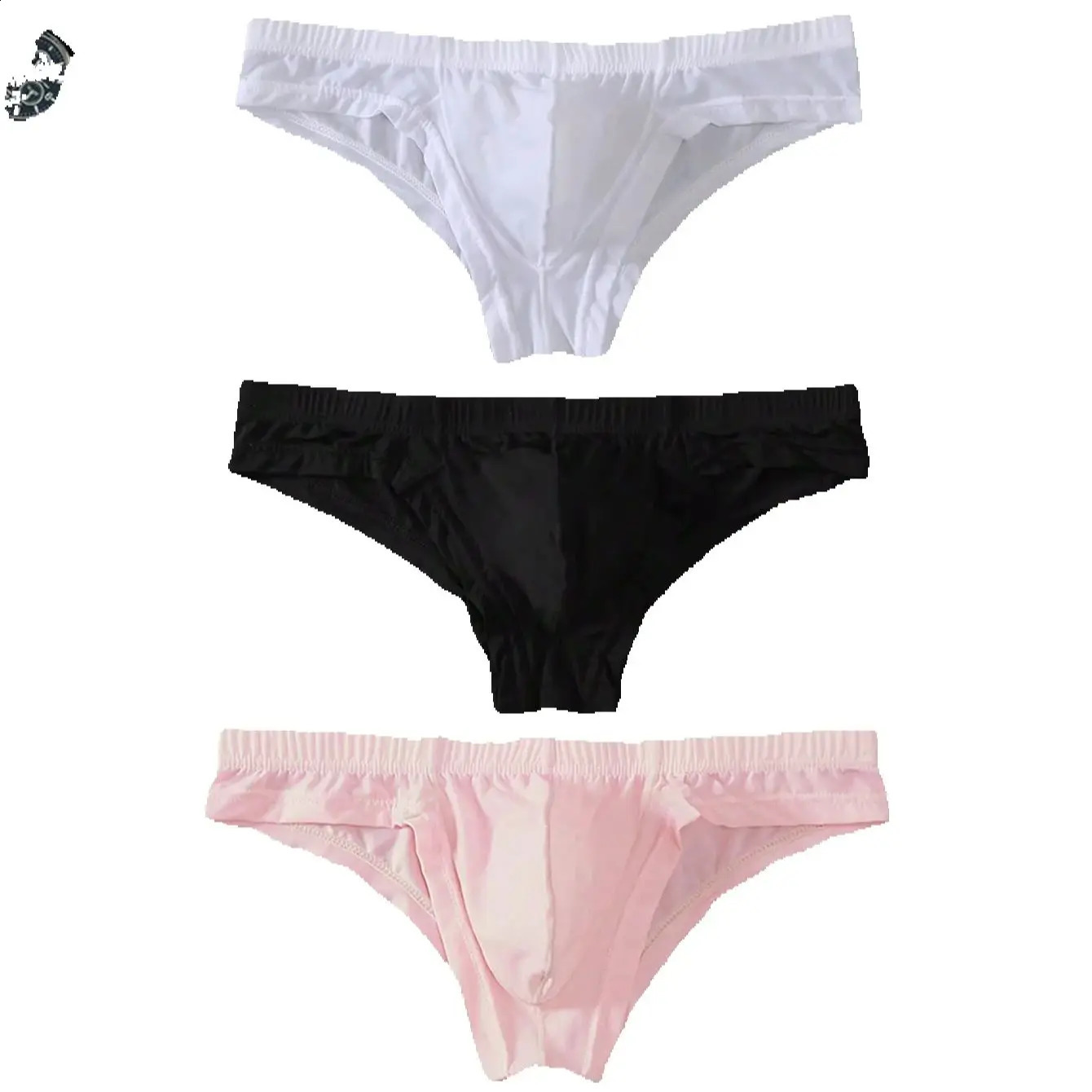 3PCS Casual sports basic knitted fabric lightweight and soft solid color low waist Mens breathable seamless solid brief 260916