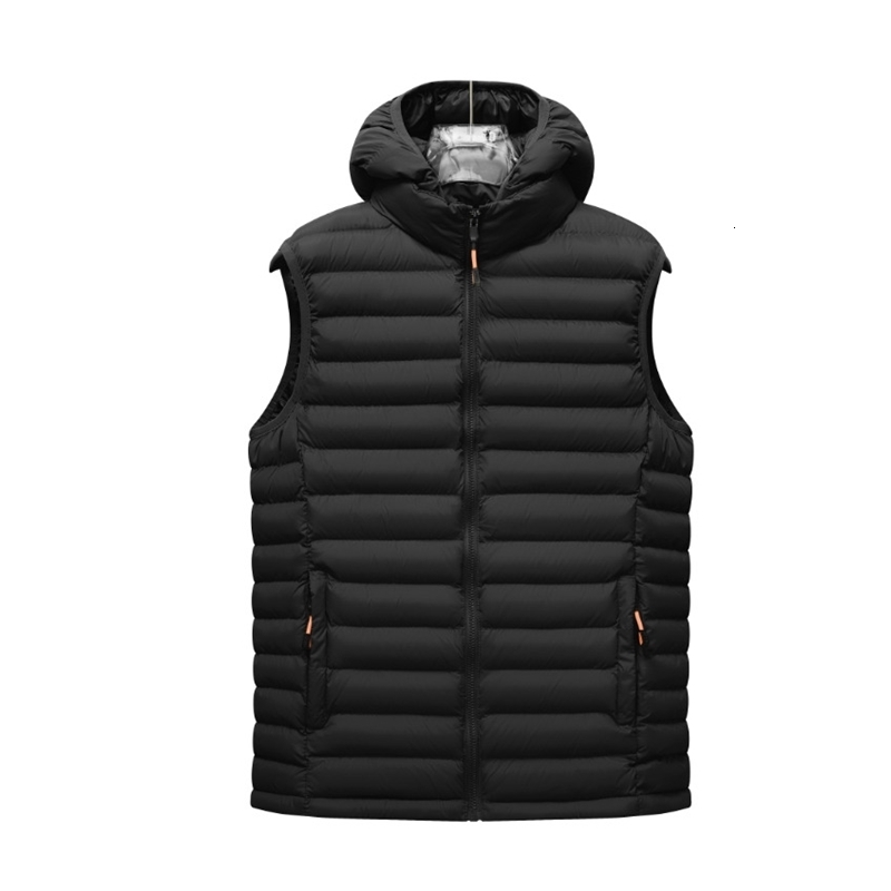 Down Cotton Casual Trend Detachable Hood with Thickened Warm Vest Mens hood Collar Jacket Sleeveless Men's yy260908