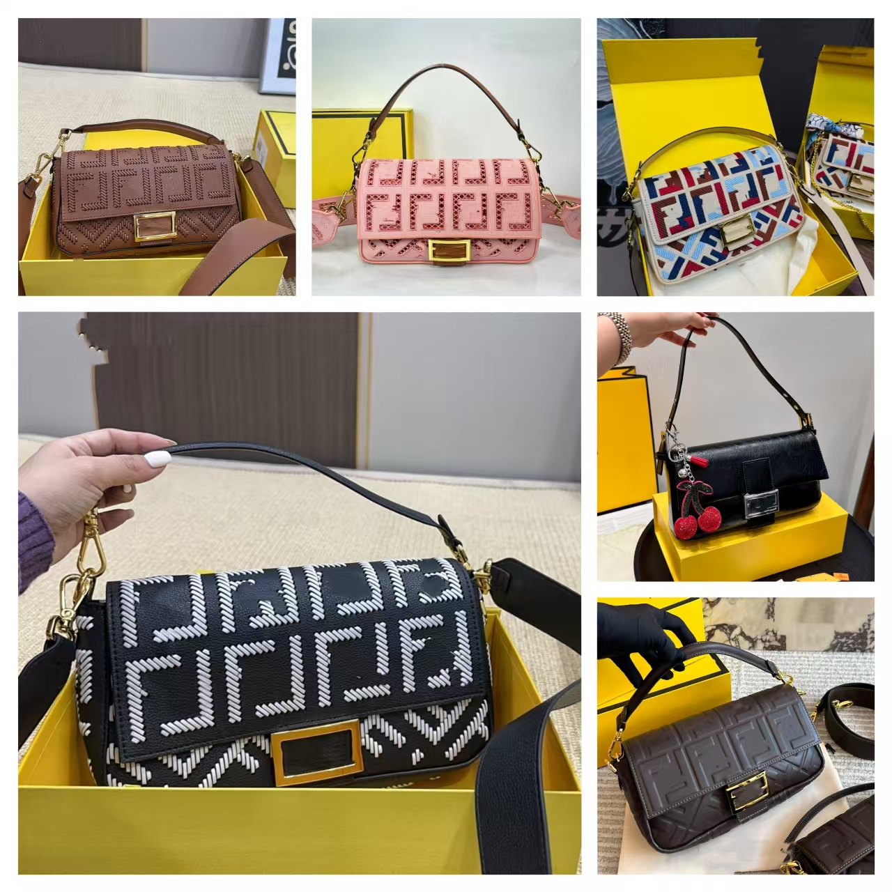 12A Luxury designer's Genuine Leather baguette bag flap bag Shoulder Bag Crossbody Purse Gold Hardware Adjustable Strap Casual Daily Handbag