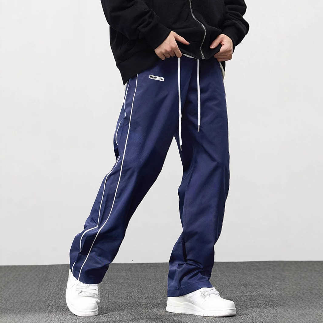 Urban woven pants New men's Men's Style Straight Leg Casual Pants Side Striped Design Men's Sports Casual Trousers D260916