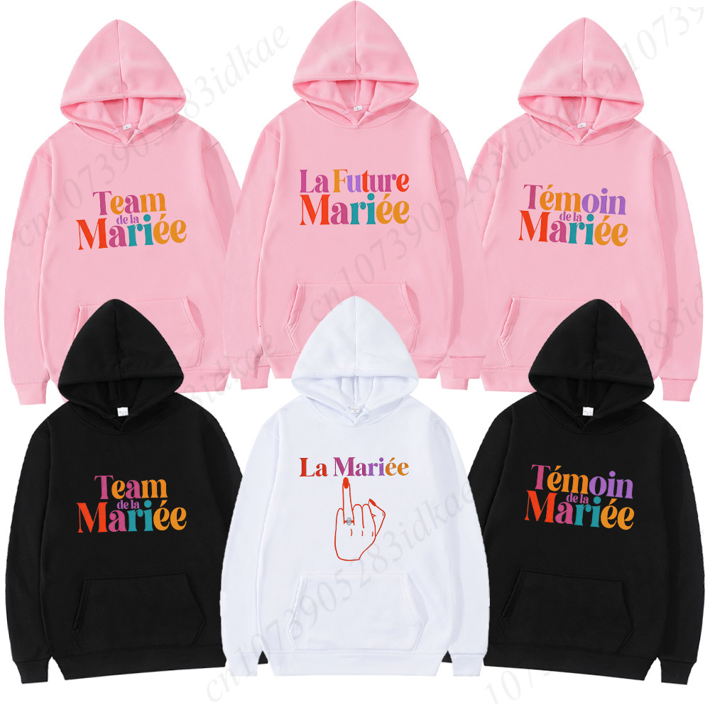 Winter Autumn Outerwears: Y2K Clothes Hooded Sweatshirts, Future Bride & Bridesmaid Picks for French Girls EVJF Single Farewell J260916
