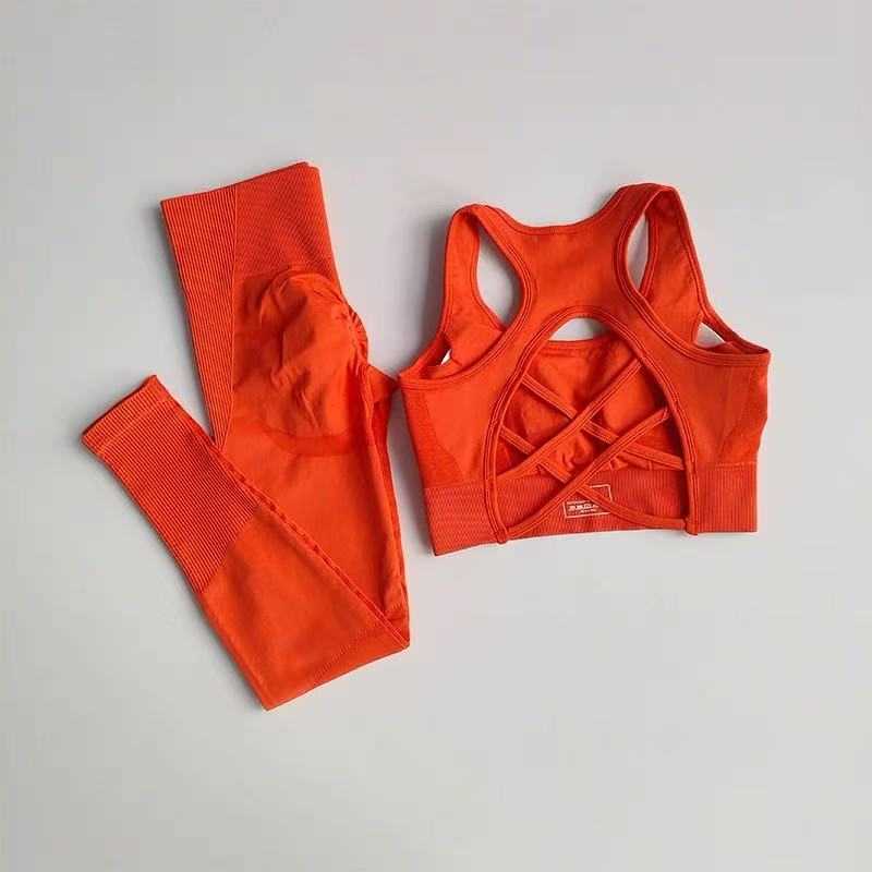 Sports 2PCS Bra Women's Set Professional Tank Top Bra Shockproof Running Leggings Suit Beautiful Back Bra Clothing S260916ZFQF