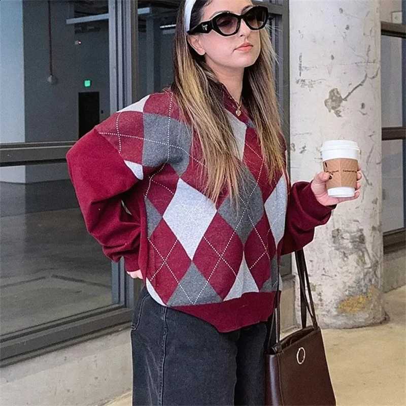 Y2K Striped Sweater Preppy Women Button-up Lapel V Neck Long Sleeve Knit Pullover Going Out Jumpers School Girl Streetwear J260916