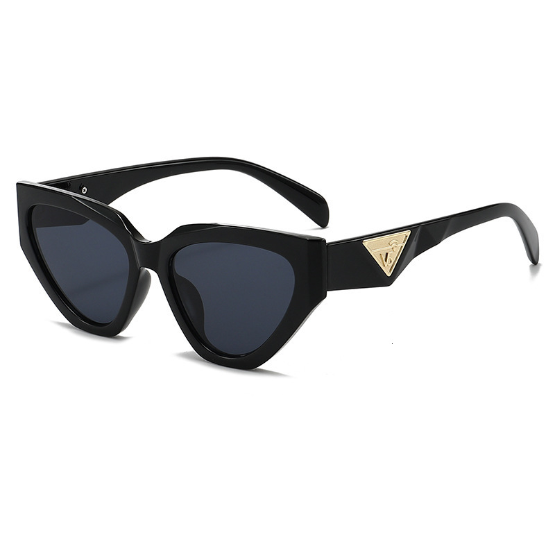 Luxury Brand Designer Sunglasses 26 New European American Retro Cat-Eye With Metal Triangular Inlays, Modern Stylish Sunglasses For Both Men And Wom