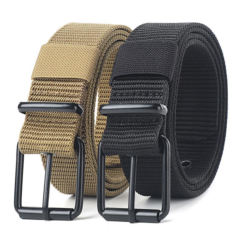 Men's Porous Canvas Pin Buckle Leather Outdoor Sports Women's Trendy Eyelet With Jeans Belt For Men Women W260917