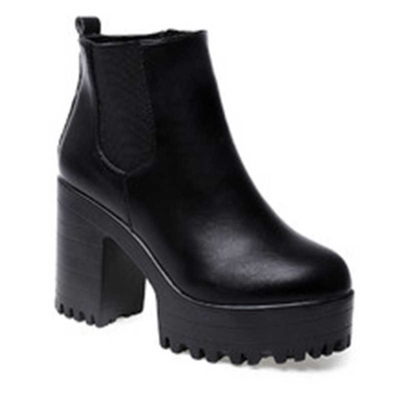2024 fa1 Women Boots Square Heel Platforms Zapatos Mujer PU Leather Thigh High Pump Boots Motorcycle Shoes Hot Sale D260917